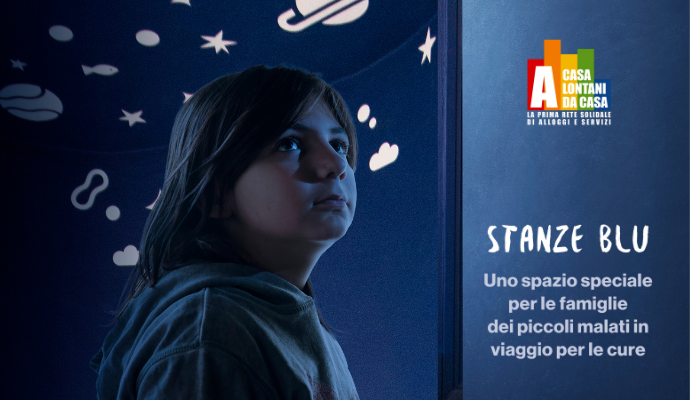 Stanze Blu, uno spazio speciale per le famiglie dei piccoli malati in viaggio per le cure
